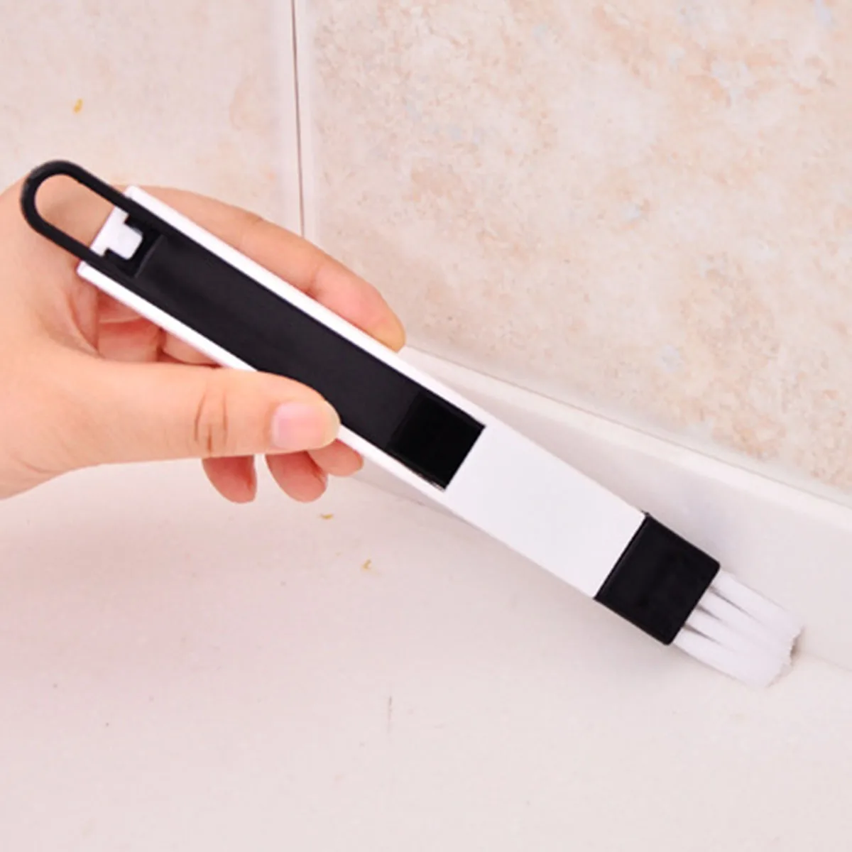 

Multi Functional Cleaning Brush for Window Door Gap Drawer Tile Keyboard Kitchen Sink 2 in 1 Dustpan Easy Assembly Household