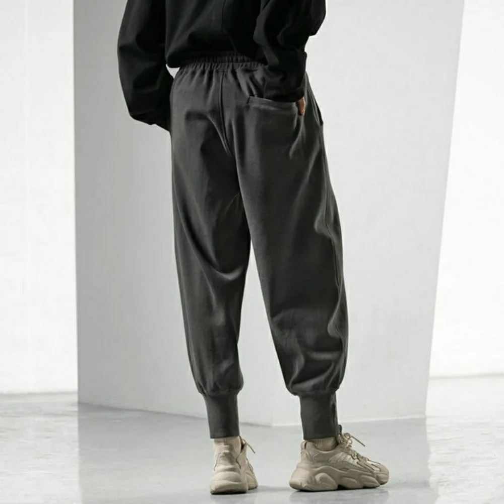 Harlan Pants Fashion Versatile Invisible Open Crotch Outdoor Sex Casual Pants Men's Trend Loose Long Exotic Trousers Solid Color