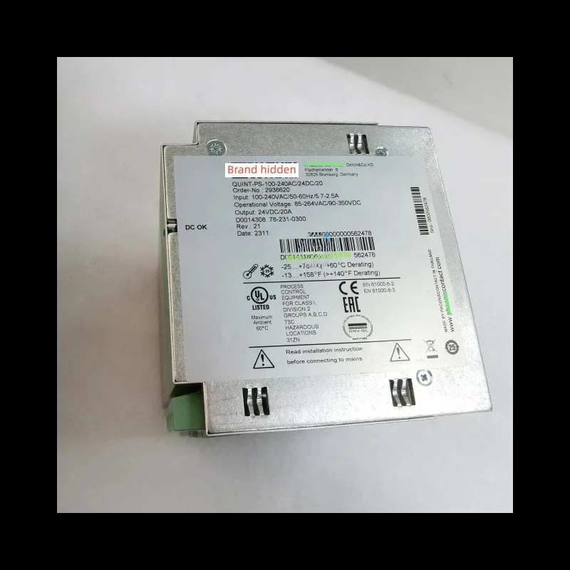QUINT-PS-100-240AC/24DC/20  Power Supply Unit 2938620