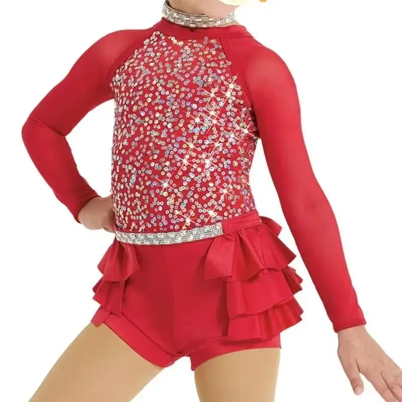 Neues Tanzkostüm, professionelles Jazztanzkleid, Performance-Kleid, Lodysuit, lateinamerikanisches Kleid