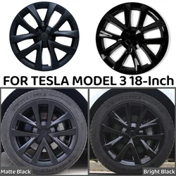 4PCS 18Inch Wheel Caps Automobile Hub Cap Performance Replacement Wheel Hubcap Full Rim Cover For Tesla Model 3 2023 Accessories