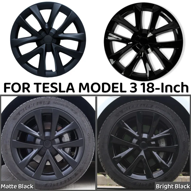4 SZTUK 18-calowych kołpaków kół Samochodowy kołpak piasty Wydajny zamiennik kołpaków Pełna osłona felgi do Tesla Model 3 2023 Akcesoria