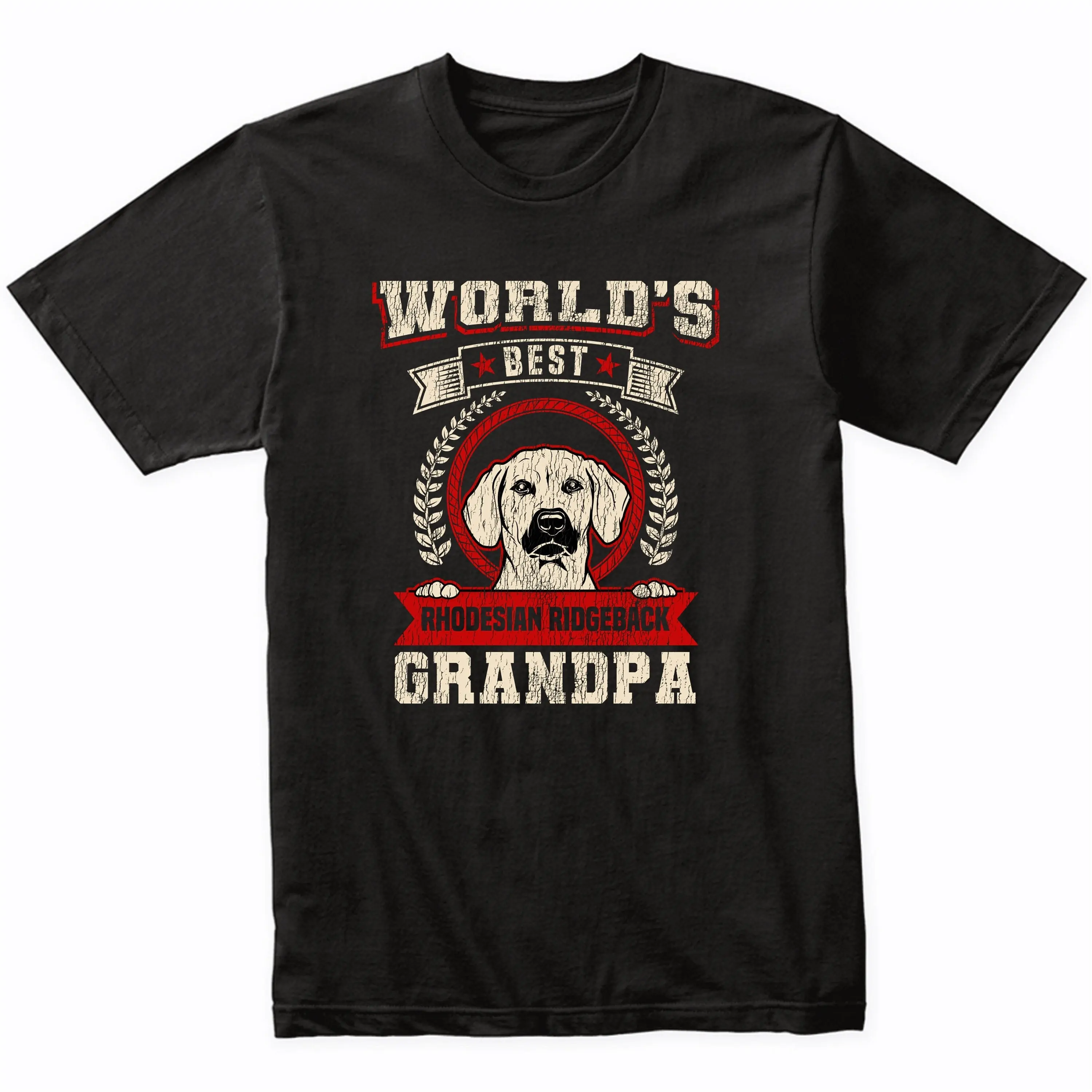 World'S Best Rhodesian Ridgeback Grandpa Dog Breed T Shirt