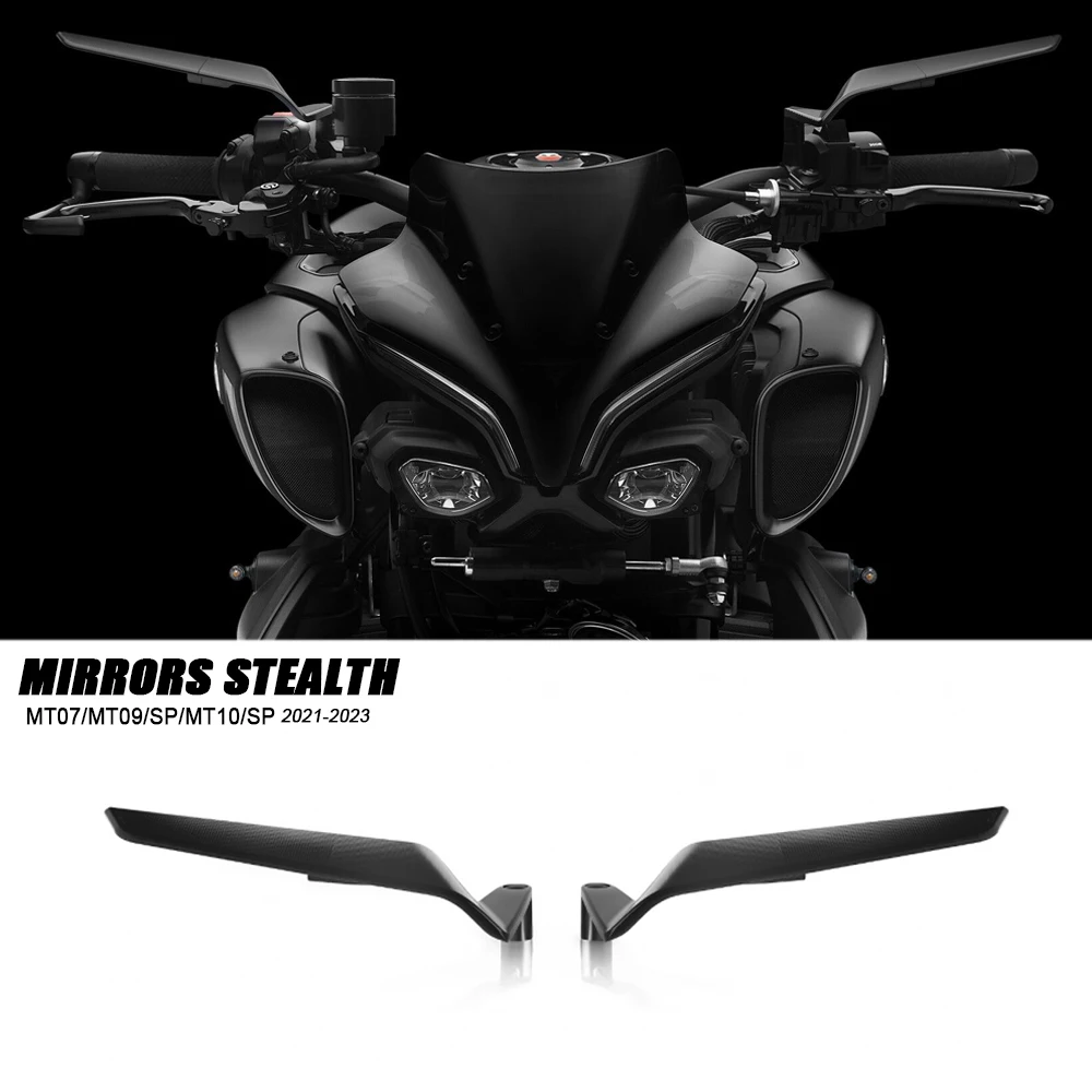 For YAMAHA MT07 MT09 MT 09 MT10/SP Motorcycle Mirrors Stealth Mirrors Sports Winglets Mirror Kit Adjustable Mirrors Wing Mirrors