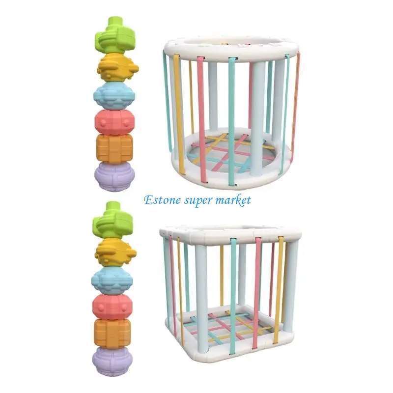 

090B Educational Infant Toy Sorting Blocks Sensory Cubes for Sensory Development Ages 0 to 12 Months