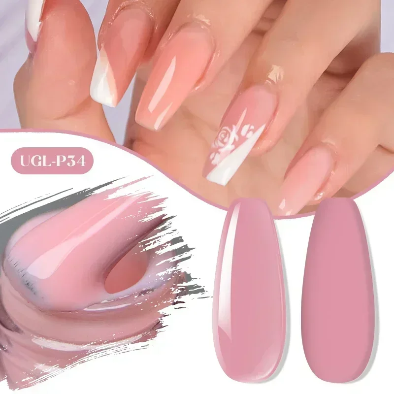 CNails Quick Extension Gel Gummibasis Semi Permanent Nude Pink Clear Building Nagelgelpoliermittel UV/LED Nail Art Poly Nagelgel