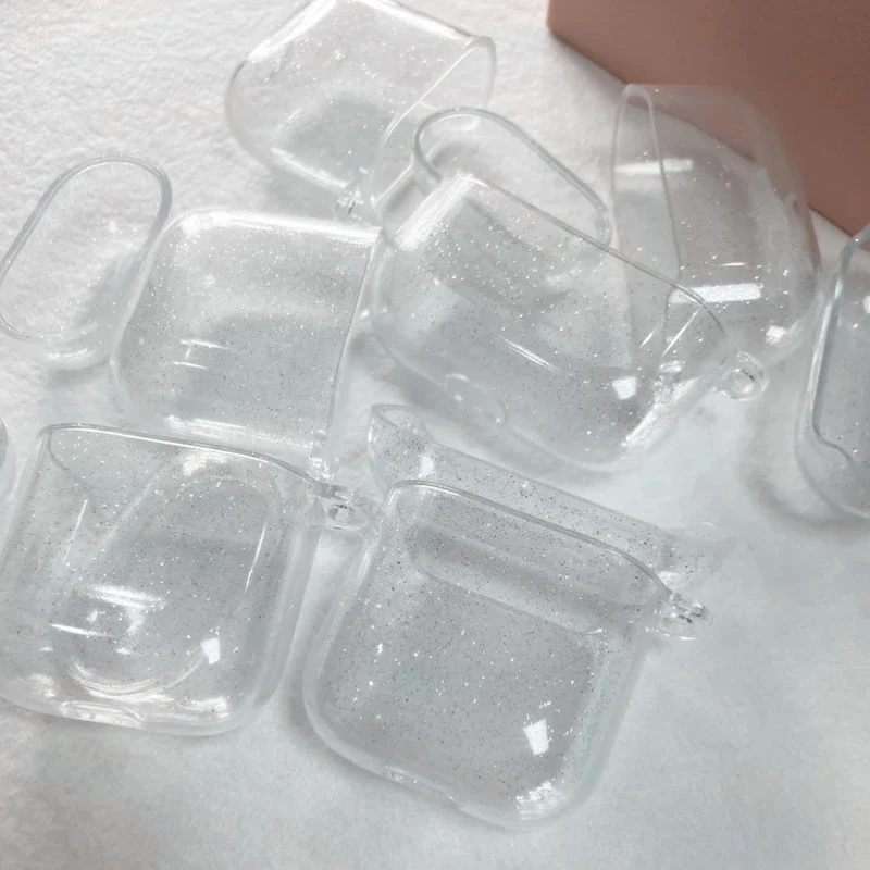 Luxe Bling Glitter Clear Oortelefoon Case Voor Airpods Pro 3 Draadloze Oortelefoon Cover Voor Air Pods 3 2 1 Headset Zachte Siliconen Doos