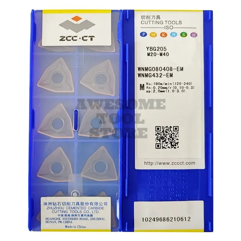 ZCCCT WNMG d'origine 080408 -EM WNMG 080412 -EM YBG202 YBG205 YBG205H YBM153 YBM251 YBM253 Inserts en carbure pour le travail des métaux