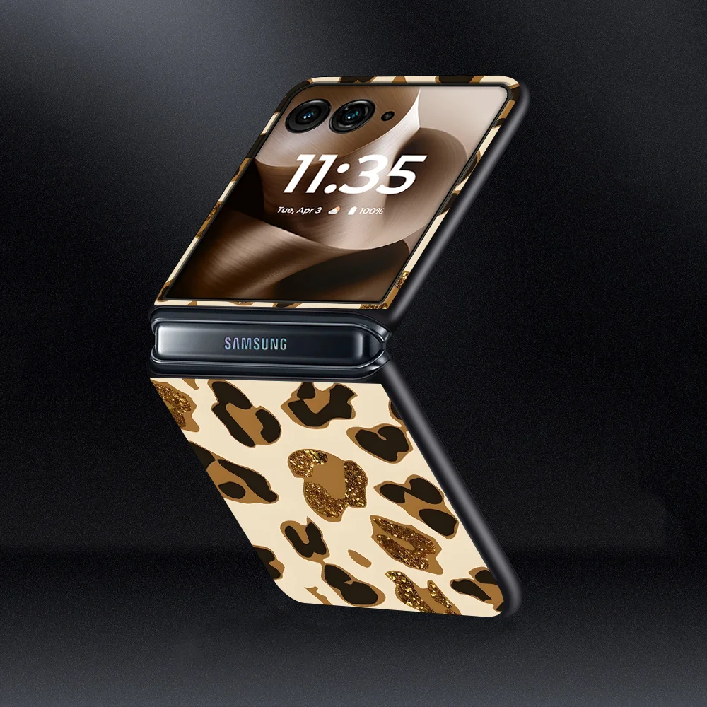 Innovative Leopard Print Cover Phone Case for Motorola Razr 70 60 Ultra Razr Fold 70 Plus 50 50/60
