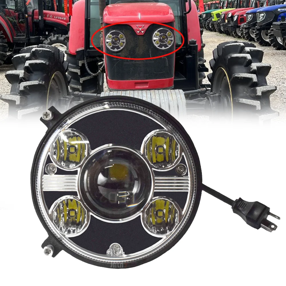 

JALN7 Mass Ferguson LED Headlight Tractors Fen dt Deere With 3 Tab fixing point 400 700 800 900