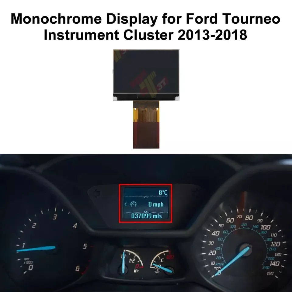 Für Monochrom-LCD-Display-Armaturenbrett-Instrument für Ford Focus C-Max Grand C-Max Kuga Transit Auto-Elektronikzubehör – Detail 4
