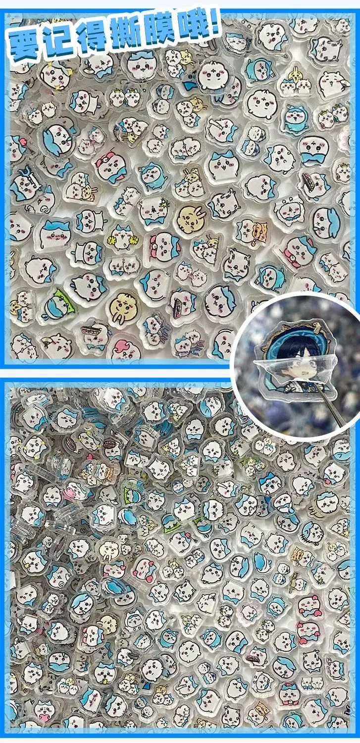 1cm 50/100 Stück Chiikawa Acryl-Stücke Handgemachte DIY-Materialien Schlüsselanhänger Shaker Handyhülle Haarspangen-Materialien Lustige Geschenke – Detail 3