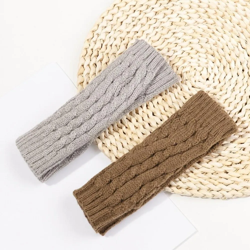 Women Girls Arm Warmers Fingerless Gloves Twist Thick Warm Button Mitten Elastic Fingerless Mittens