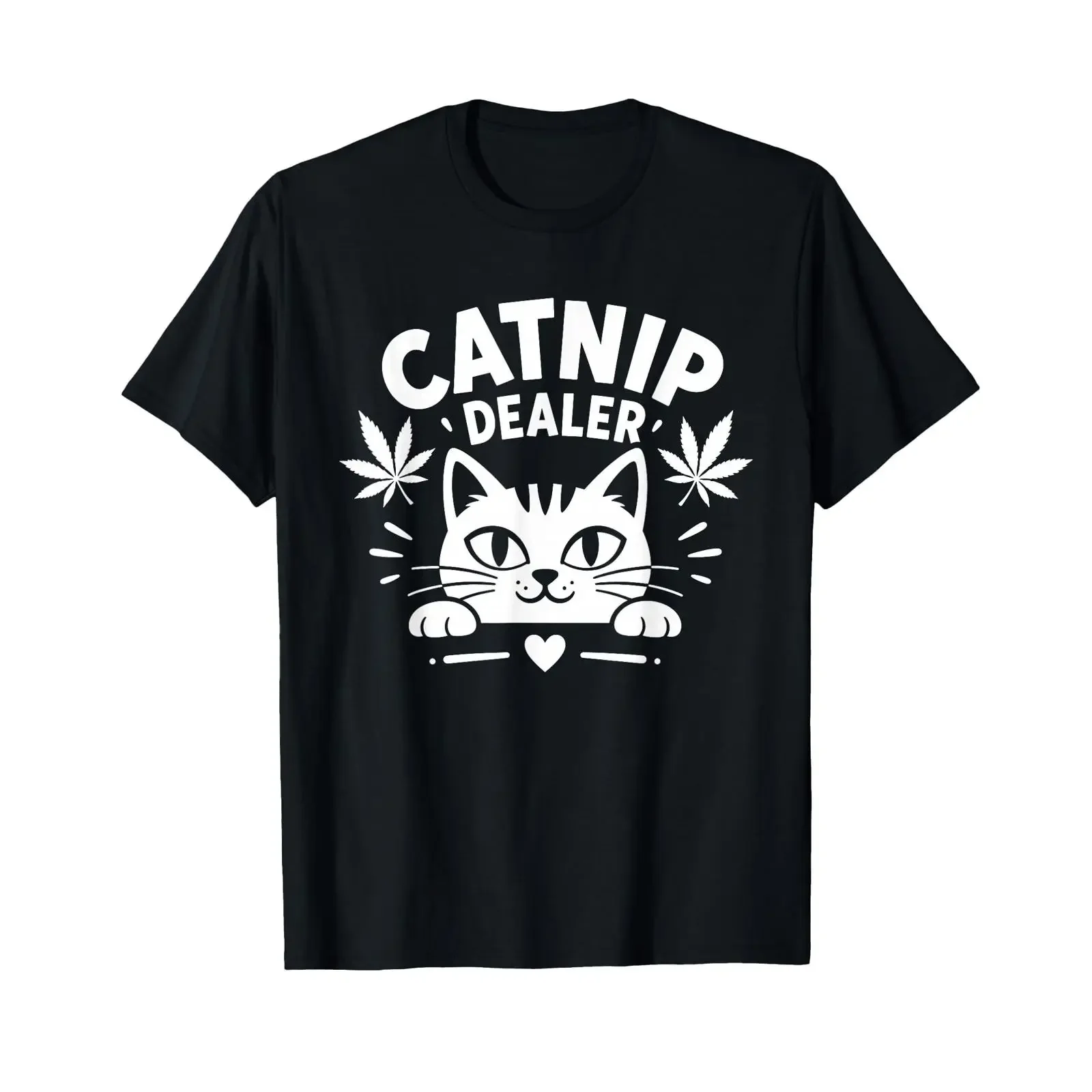 Funny Cat Lover Feline Humor Owner Catnip Dealer T Shirt vintage Washed Stretched Versatile Casual fashion Soft Unisex