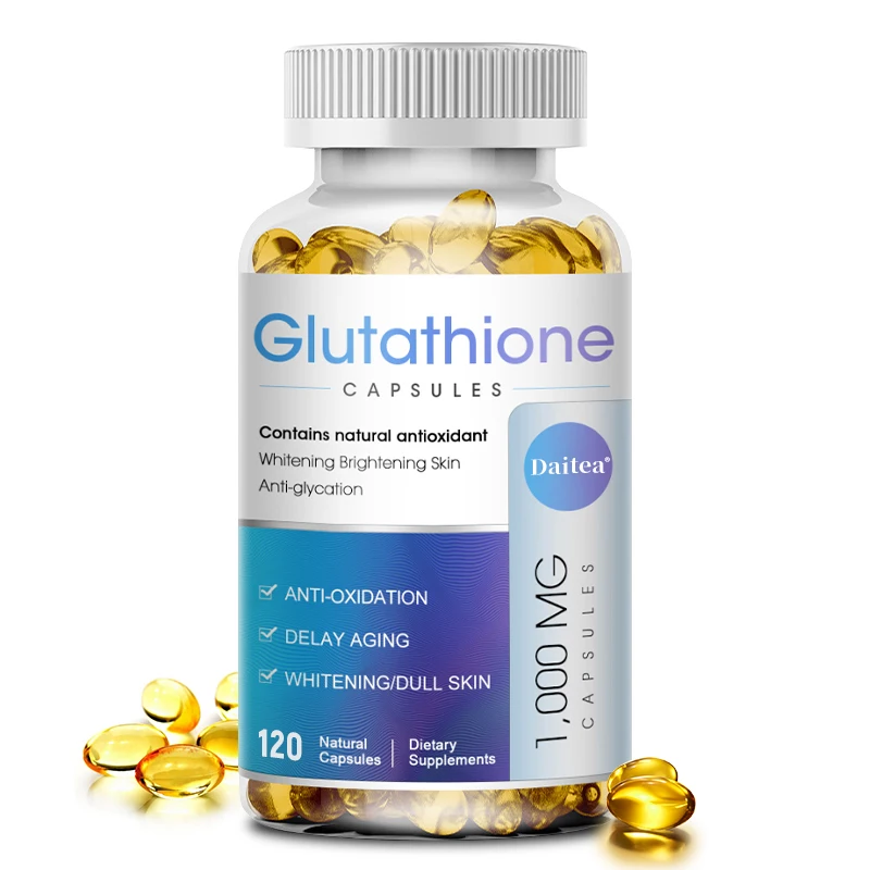

Daitea Glutathione Capsules Improve Dullness,Brighten Skin Tone,and Promote Beautiful Health,Easily Absorbed,30/60/120 Capsules