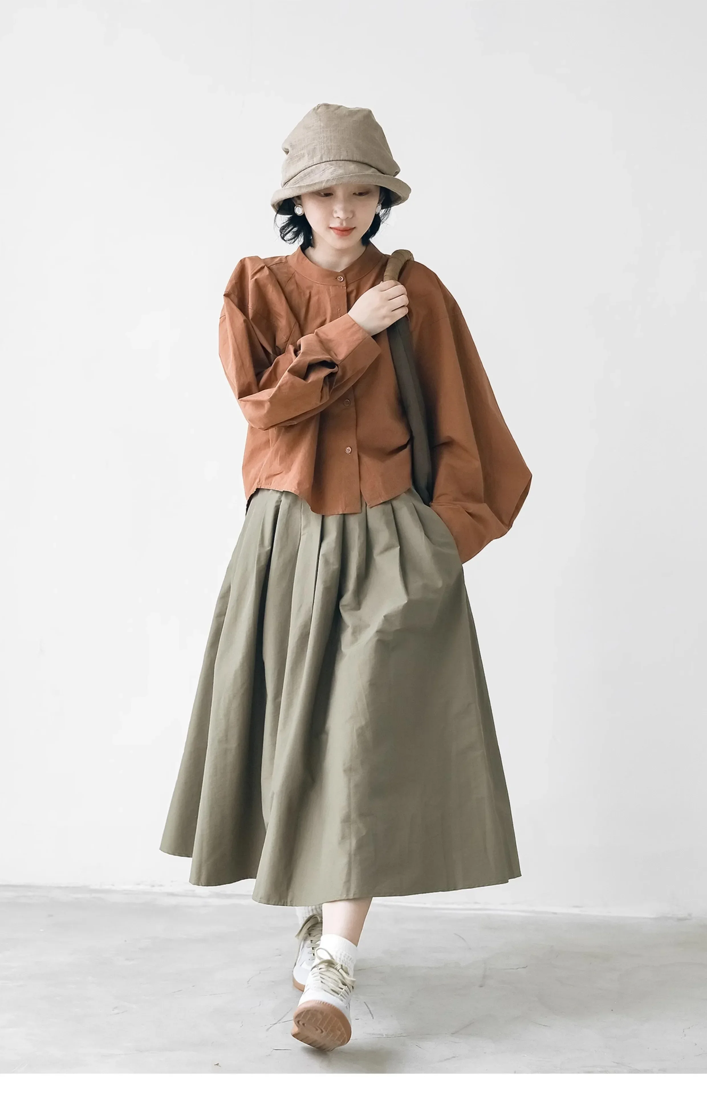 Новая японская хлопково-льняная плиссированная женская рыбацкая шляпа с маленькими полями, летняя дышащая льняная панама с УФ-излучением, завернутая голова