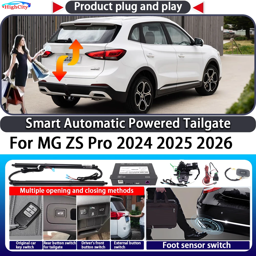 For MG ZS Pro 2024 2025 2026 Smart Automatic Powered Tailgate Key Control Trunk Lift Close Kit Electric Power Tailgate