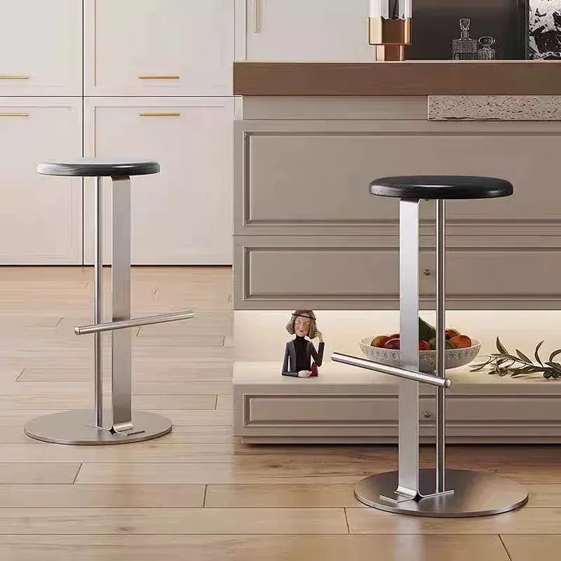 

Metal Counter Bar Stools Luxury Kitchen High Living Room Designer Restaurant Modern Bar Chairs Long Cadeira Trendy Furniture