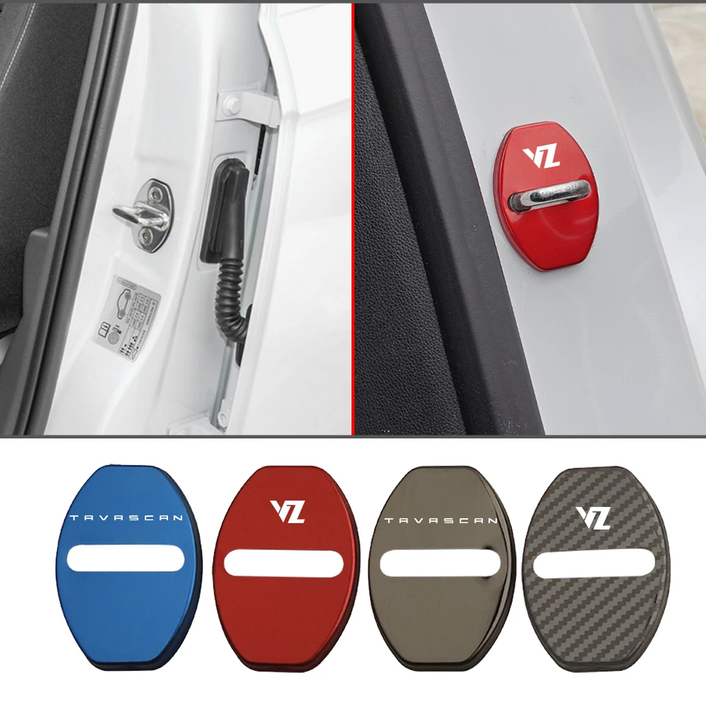 4PC Car Door Lock Cover for Cupra Tavascan VZ AWD Endurance 2024 2025 2026 Auto Interior Door Lock Buckle Protection Accessories