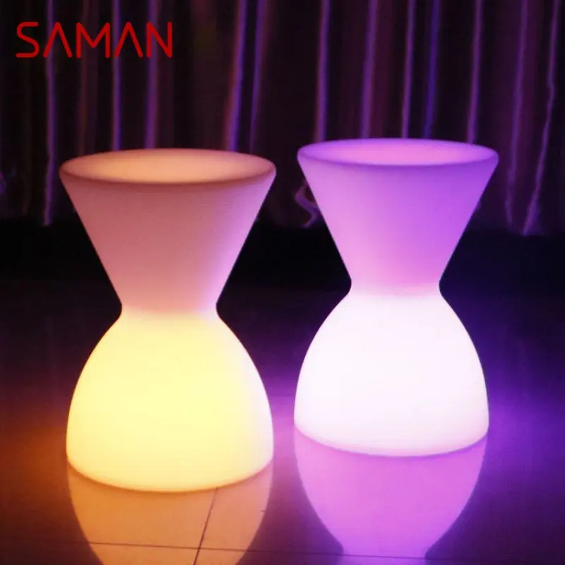 SAMAN Modern Led Atmosphere Night Light Creative Luminescence Stool Waterproof Decor Bedroom Restaurant Bar With Remote