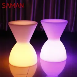 SAMAN Modern Led Atmosphere Night Light Creative Luminescence Stool Waterproof Decor Bedroom Restaurant Bar With Remote