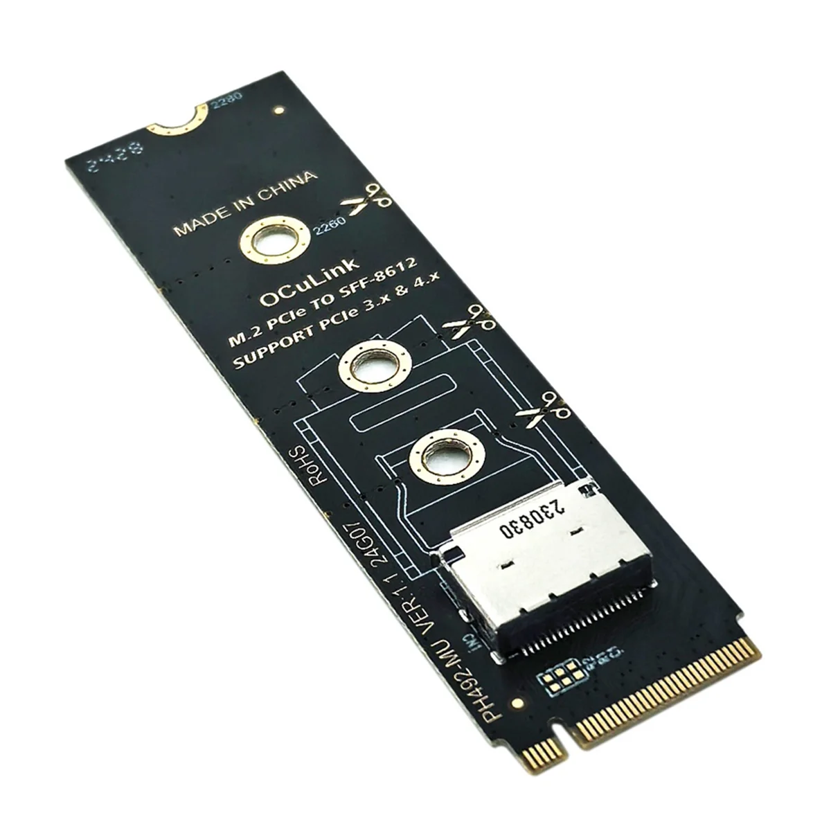 Adapter M.2 NVMe PCIe do Oculink Female Dock SFF-8612 Adapter M.2 Mkey Nvme do Oculink SFF-8611 SFF-8612