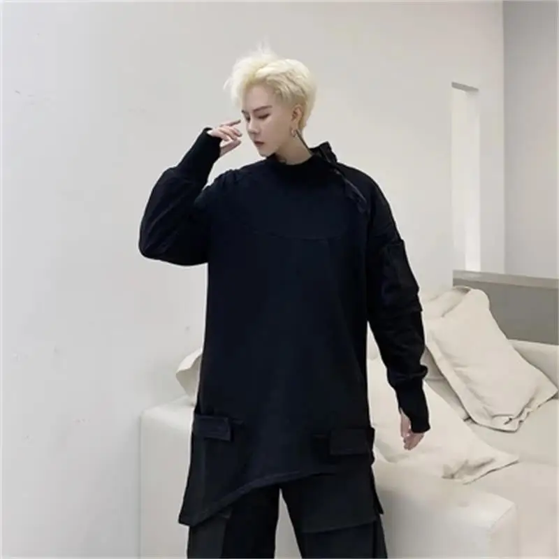 

Men Spring And Autumn New Dark Personality Irregular Design Fashion Trend Casual Large Size Hoodie