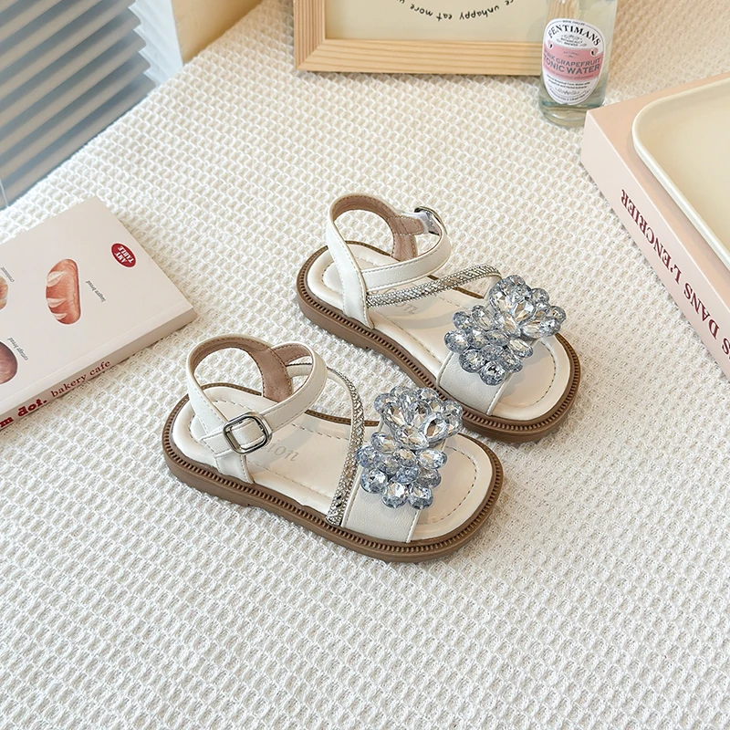 

Детские повседневные сандалии для девочек, лето 2021, новая мода в корейском стиле, нескользящая универсальная пляжная обувь принцессы с мягкой подошвой