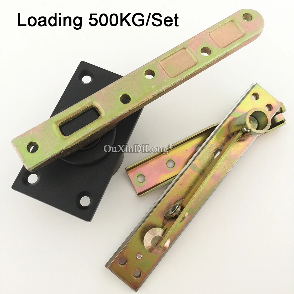 

1Set Heavy Door Pivot Hinge 360° Rotary Invisible Hidden Door Hinge Wood Door Shaft Hinge Install Up and Down Loading 500KG/Set