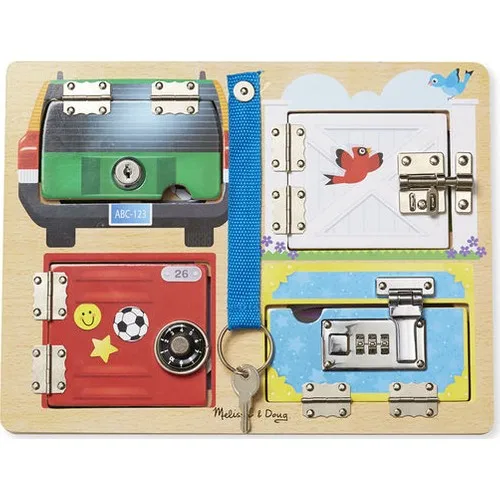 Melissa & Doug Wooden Lock And Locksmith Board