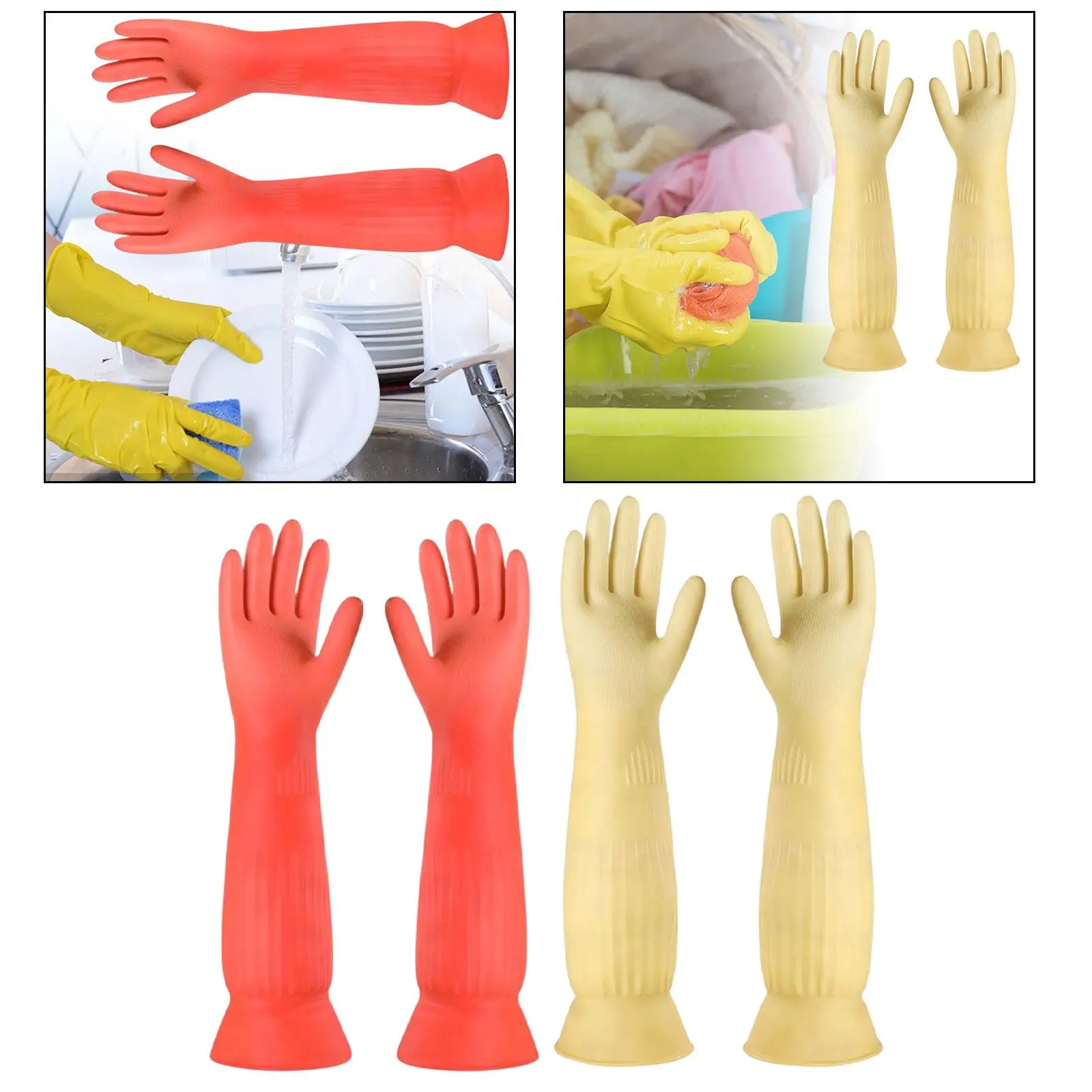

1 Pair Kitchen Clean Gloves Thicken Soft for Painting Working Cleaning