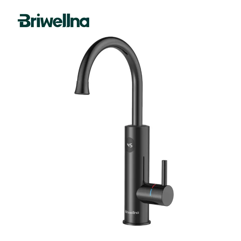 Briwellna Instant Hot Water Verwarmingskraan 220V Elektrische Kraan Met Universele Adapter Tuit RVS Verwarmingskraan