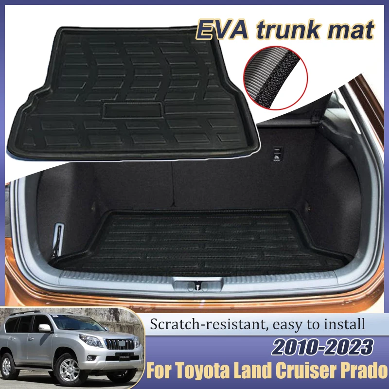 For Toyota Land Cruiser Prado 150 J150 LC150 2010~2023 7 Seat Car Trunk Mat Luggage Liner Tray Waterproof Floor Pad Accessories