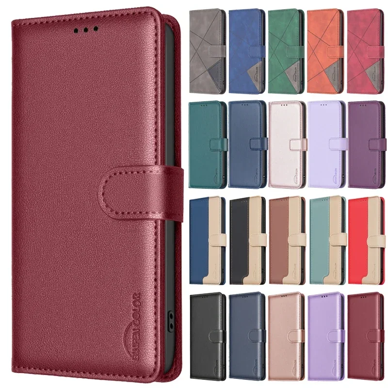 Wallet Flip Case For Infinix Hot 50 Pro 4G Cover Cases For Infinix Note 40 Pro+ Plus Note40 Coque Leather Phone Protective Bags