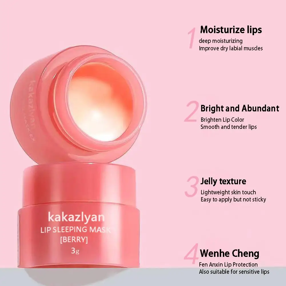 3g South Korea Lip Sleep Mask Night Sleep Maintenance Moisturizing Lip Gloss Bleach Cream Nourishing Lip Care Lip Balm