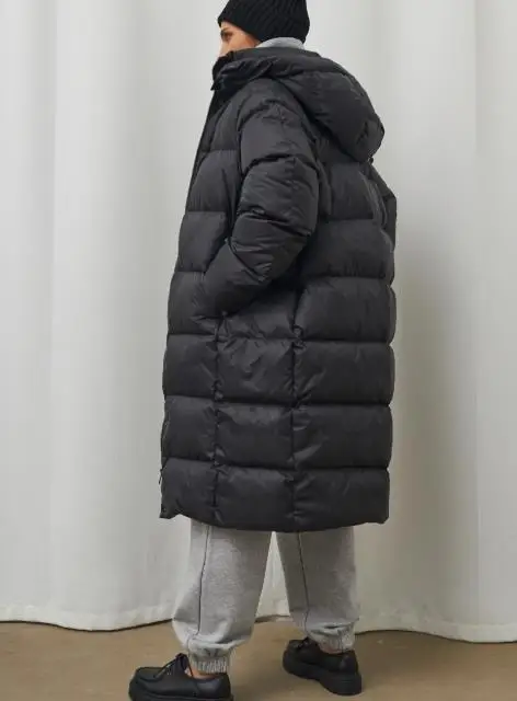 Winter Thick Down Jacket, White Duck Down, High-End Hooded Down Jacket, Casual, Simple, Loose, Ultra Long Down Jacket