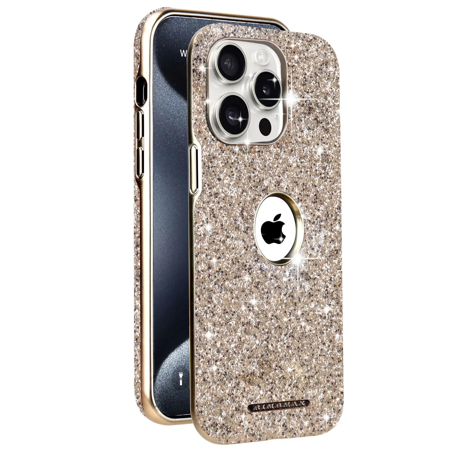 

Bling Tiny Diamond Magsafe Case For Apple iPhone 16 Pro Max 15 14 13 Logo Hollow Glitter Glossy Frame Armor Back Cover