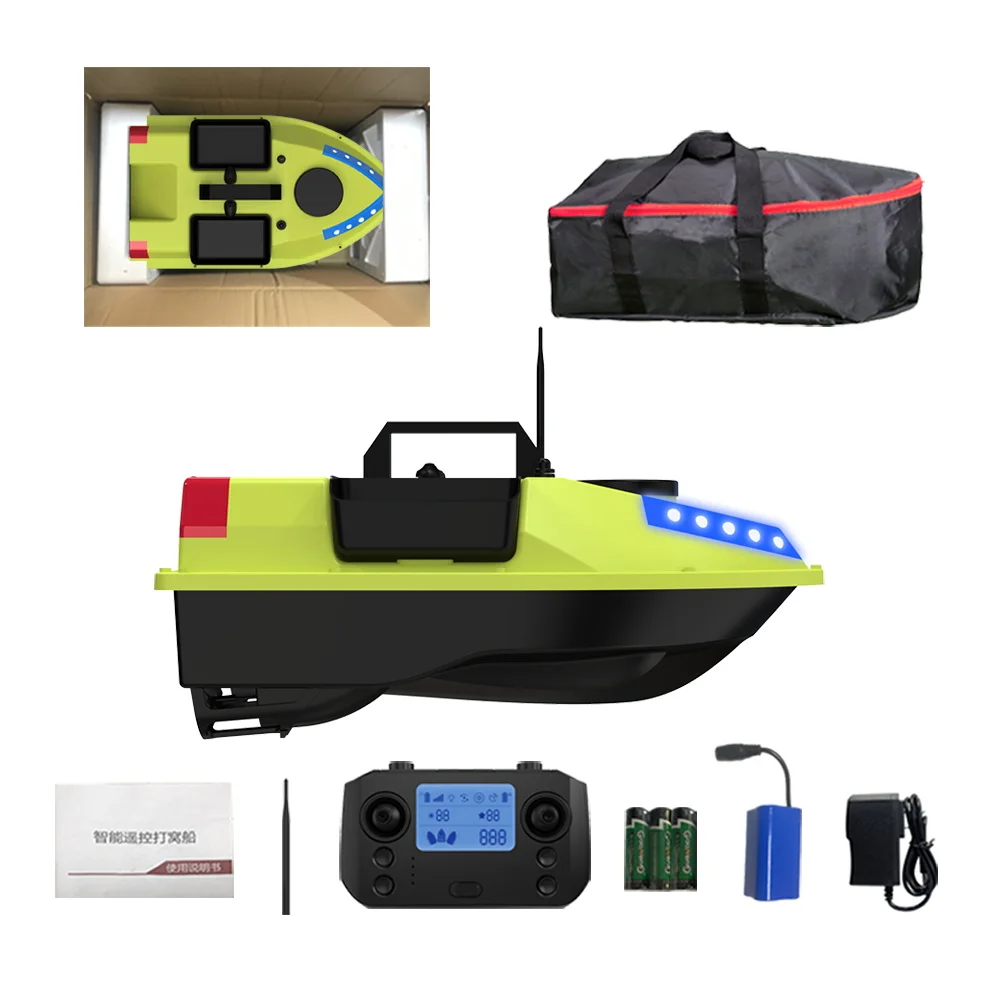 

GPS RC Bait Boat 600M Wireless Remote Control Fishing Bait Boat Fishing Feeder Boat with 3 Bait Containers