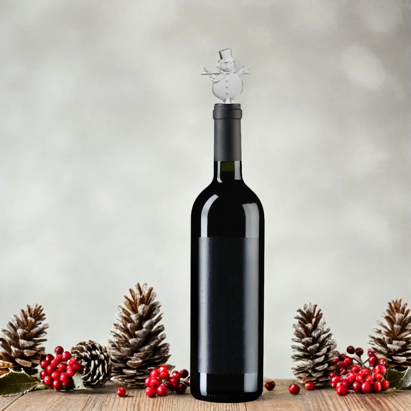 

3Pcs Decorative Christmas Wine Stoppers Food-Grade Zinc Alloy Leakproof Wine Preserver Stopper for Holidays Parties Winter