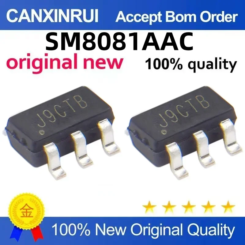 

(5-100 pieces)Brand new original SM8081AAC silk screen J9 beginning SOT23-5 spot chip IC