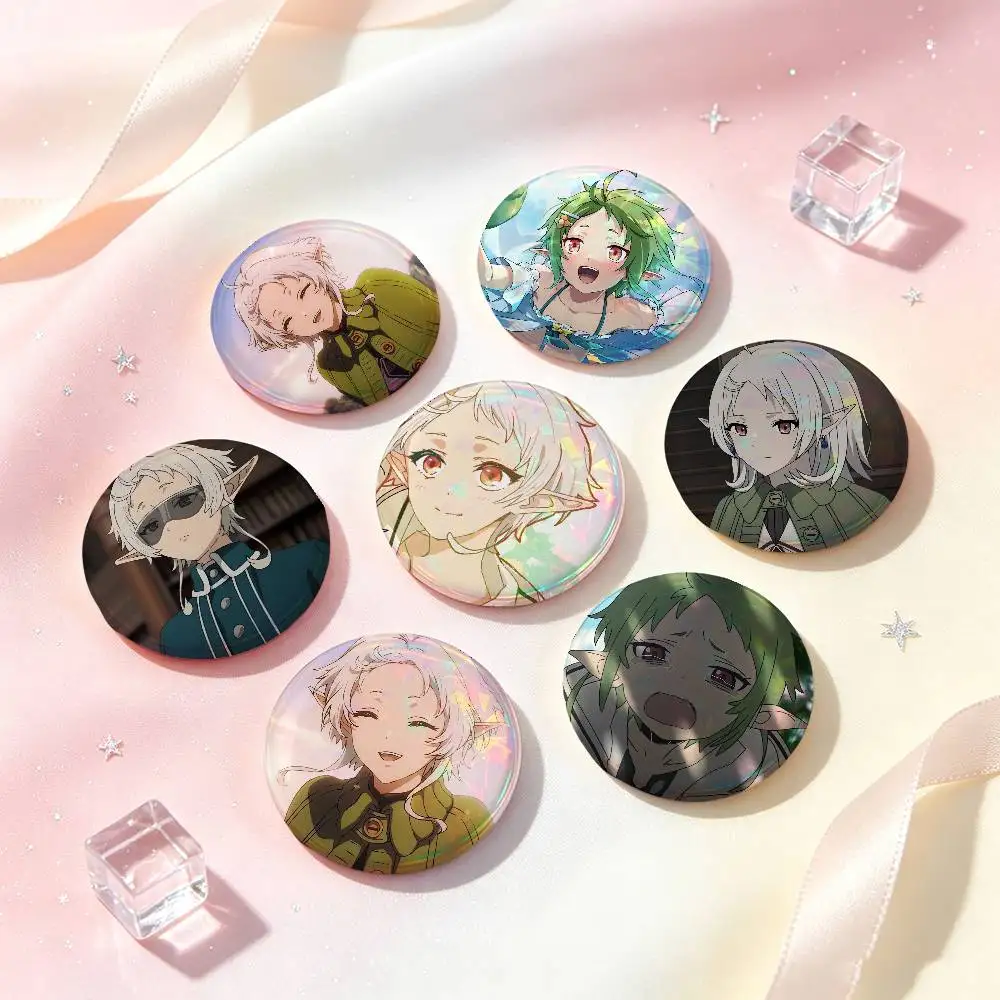 Badges de figurines d'anime Sylphiette, 25, 32, 44, 58, 75 mm, ronds, pour cosplay, décoration de sac, cadeaux pour fans, collection, amis, broche, souvenir