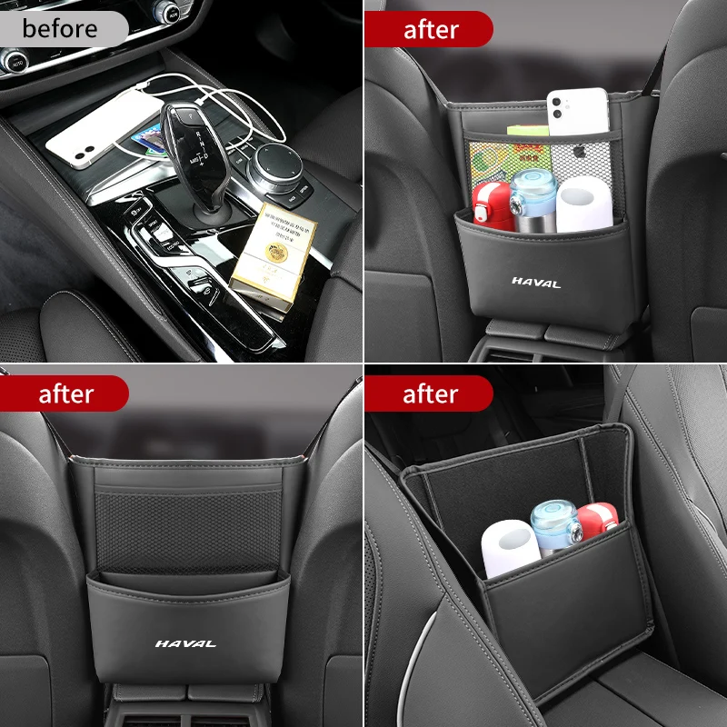 Leather Car Seat Middle Hanger Storage Bag Handbag Holder For Haval Great Wall F7 H6 H1 H2 H3 H4 H5 H7 H8 H9 M4 M6 F5 F9