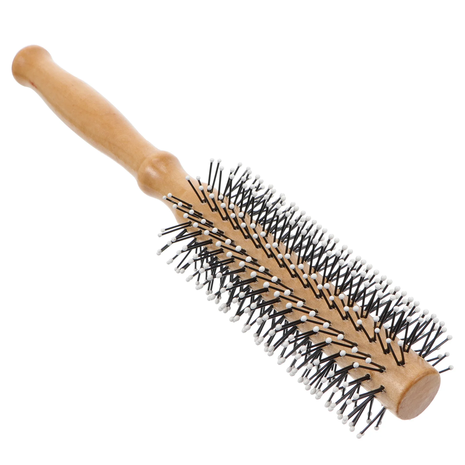 

1Pcs Wood Round Hair Brush Durable Scalp Massaging Comb for Beautiful Hairstyles Wood Round Hair Brush Hairstyling Comb