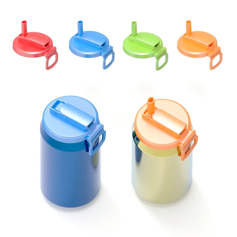 Soda Can Lids Cover With Traws Reusable Sealed Silicone Straw Beverage Can Cover Cup Cov Suitable For Canned Beverage Tank Cov view 2