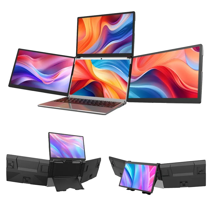 Portable display, one-line high definition 360 degree folding laptop external expansion sub-screen