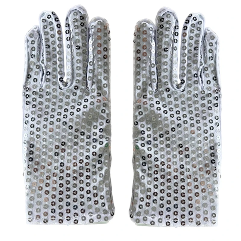 Sequined Gloves Women Party Gloves Short Stage Gloves Nightclub Hand Gloves