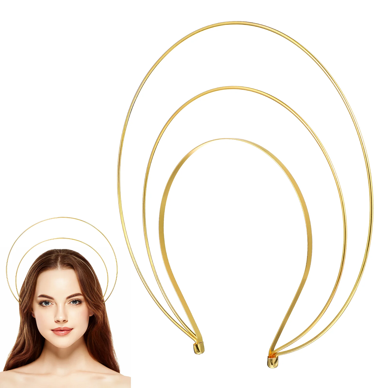 تاج عقال مريح Hairhoop أضعاف المرأة زي غطاء الرأس الحديد القديمة خوذة تحت عنوان الطرف