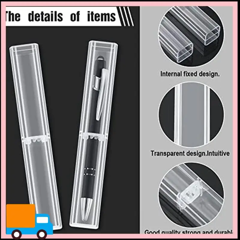 

40 Piece Gift Empty Pencil Boxes Plastic Pen Storage Transparent Plastic Pencil Boxes