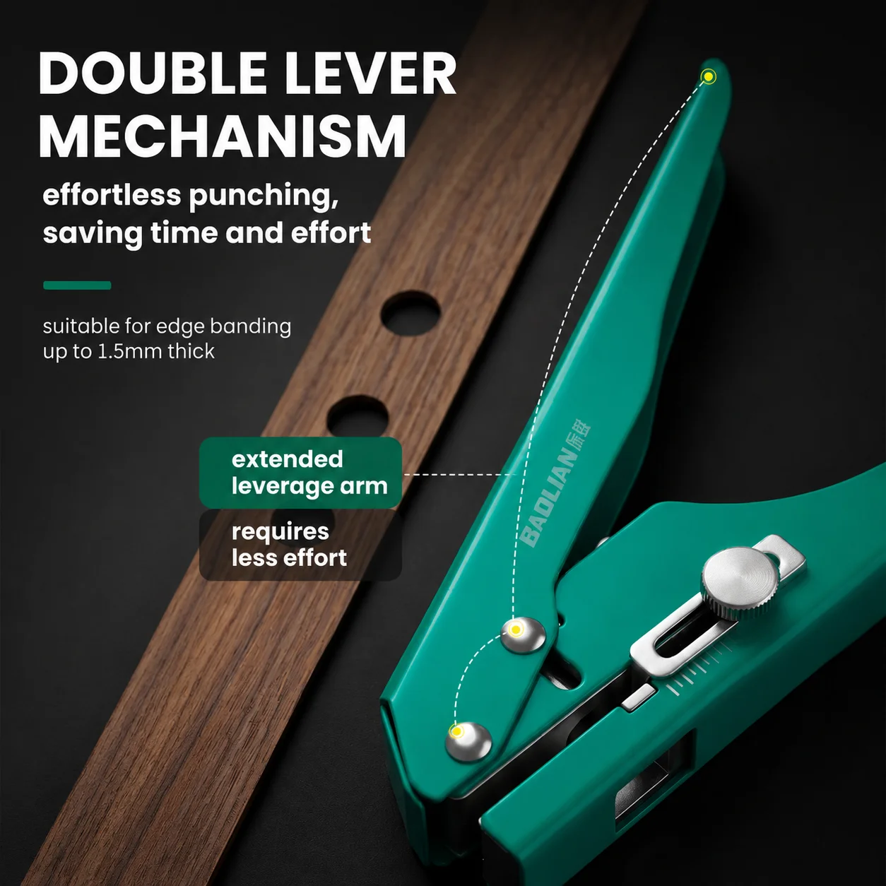 Multifunctional Heavy Duty Edge Banding Punching Pliers 8/10/12/15mm Hole Punch Tool For Card Photo Cardboard Woodworking Craft
