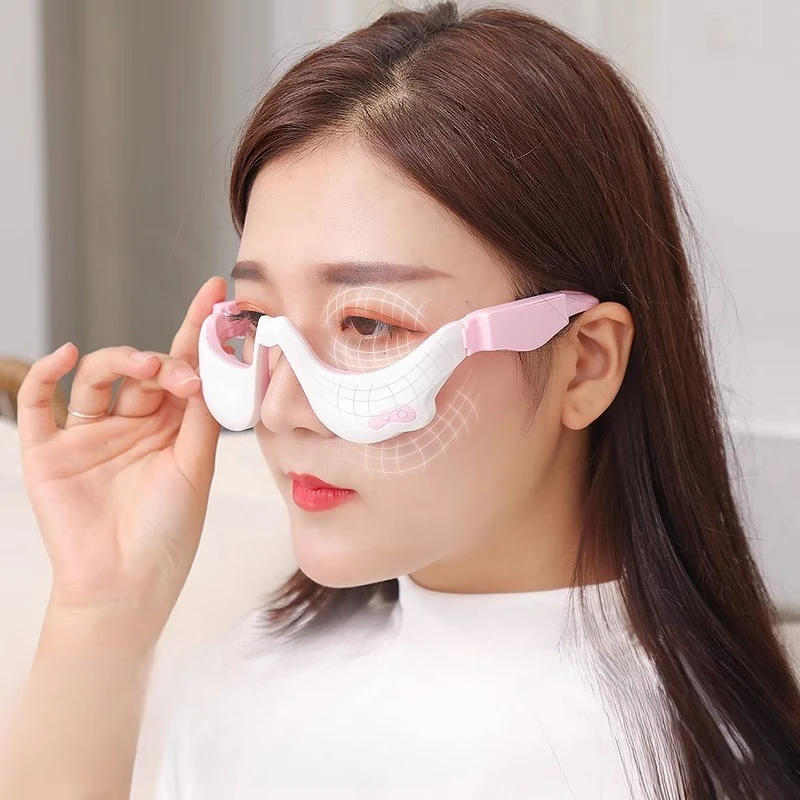 อุปกรณ์นวดตาใหม่ EMS อุปกรณ์กระตุ้นด้วยไมโครเคอร์เรนท์ สำหรับลดถุงใต้ตาและรอยคล้ำใต้ตา อุปกรณ์เสริมความงามสำหรับดวงตา